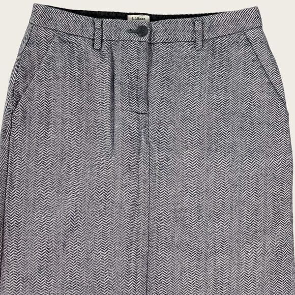 L.L. Bean Weekend Mid-Length Herringbone Skirt size 6P - Picture 5 of 10